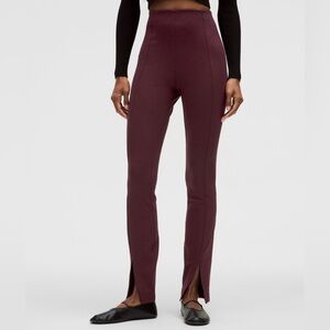 NWT - Lululemon stretch Knit high-rise Pull-on Pants Garnet red